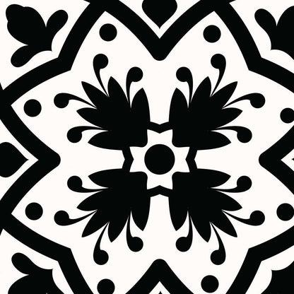 7" x 7" Black Gray And White Vinyl Peel And Stick Removable Tiles