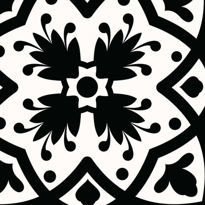 7" X 7" Black White and Gray Bella Peel and Stick Tiles