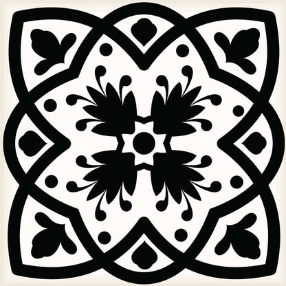 7" x 7" Black Gray And White Vinyl Peel And Stick Removable Tiles