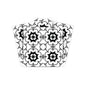 4" X 4" Black and White Gerber Peel and Stick Removable Tiles