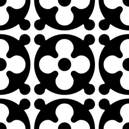 7" x 7" Black And White Peel And Stick Removable Tiles