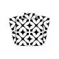 4" X 4" Black and White Pinna Peel and Stick Removable Tiles