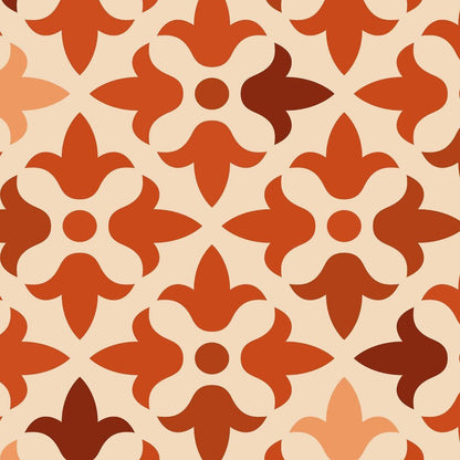 7" x 7" Terra Cotta Vinyl Peel And Stick Removable Tiles
