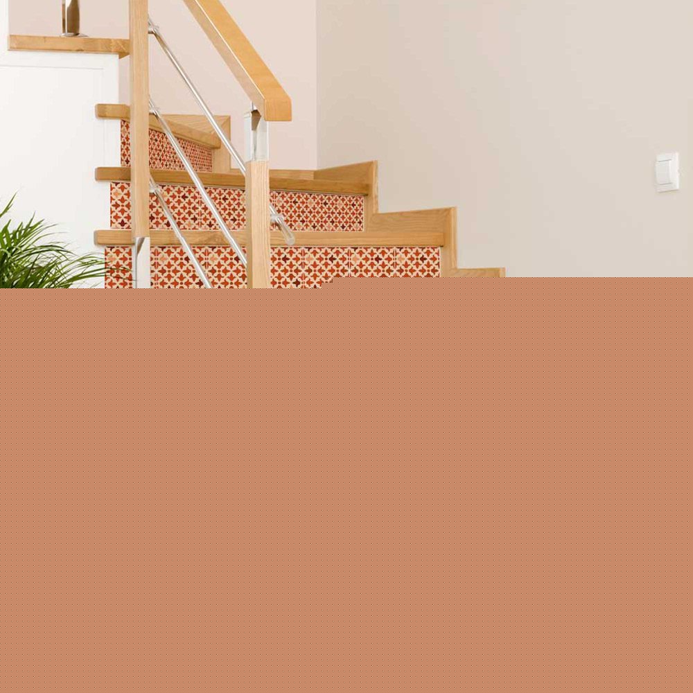 6" X 6" Terra Cotta Tango Peel and Stick Tiles