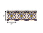 6" X 6" Azul Flora Peel and Stick Removable  Tiles