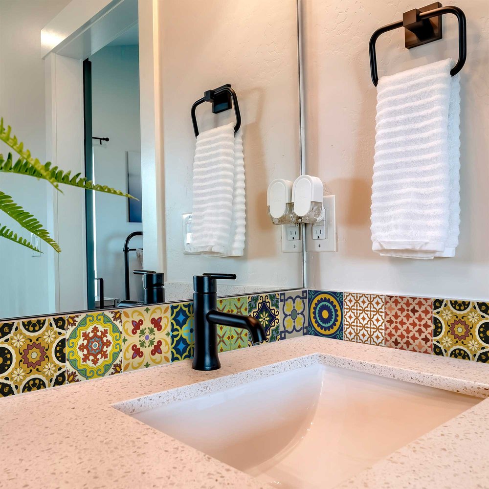 4" X 4" Auguri Mix Peel and Stick Removable Tiles