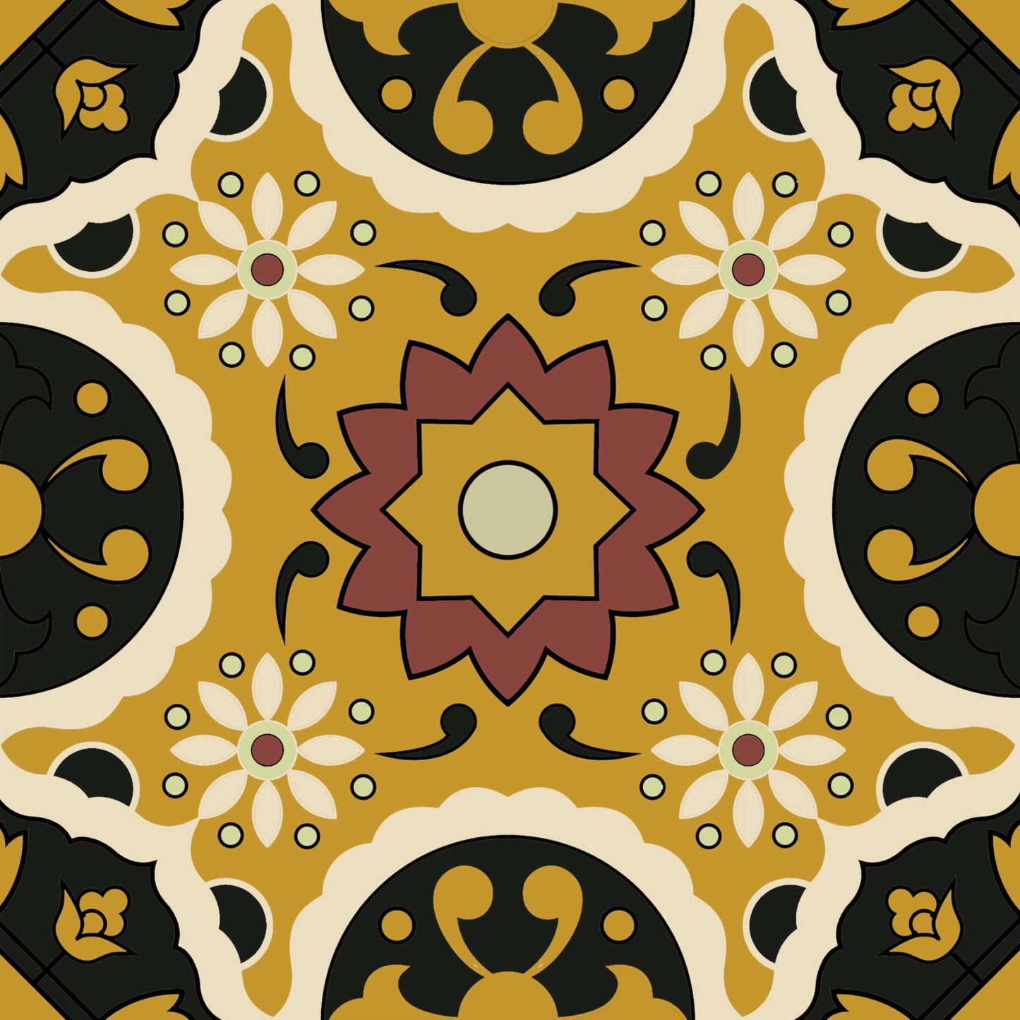 4" X 4" Auguri Mix Peel and Stick Removable Tiles