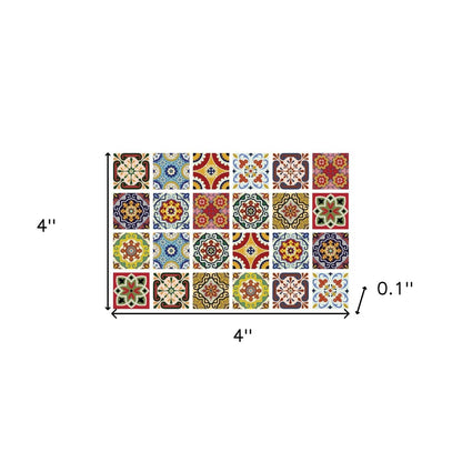 6" X 6" Mediterra Mosaic Peel and Stick Tiles