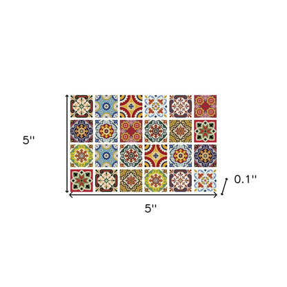 6" X 6" Mediterra Mosaic Peel and Stick Tiles