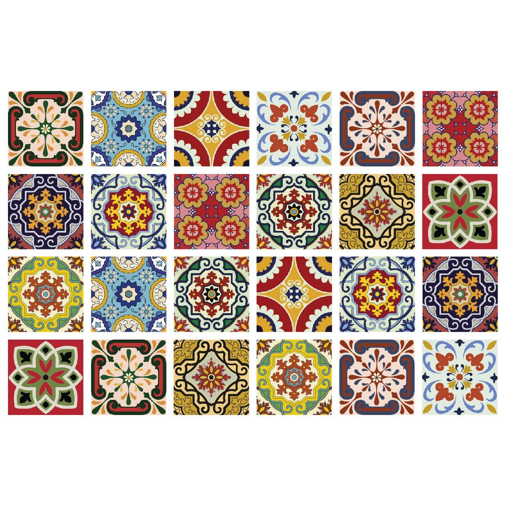 6" X 6" Mediterra Mosaic Peel and Stick Tiles