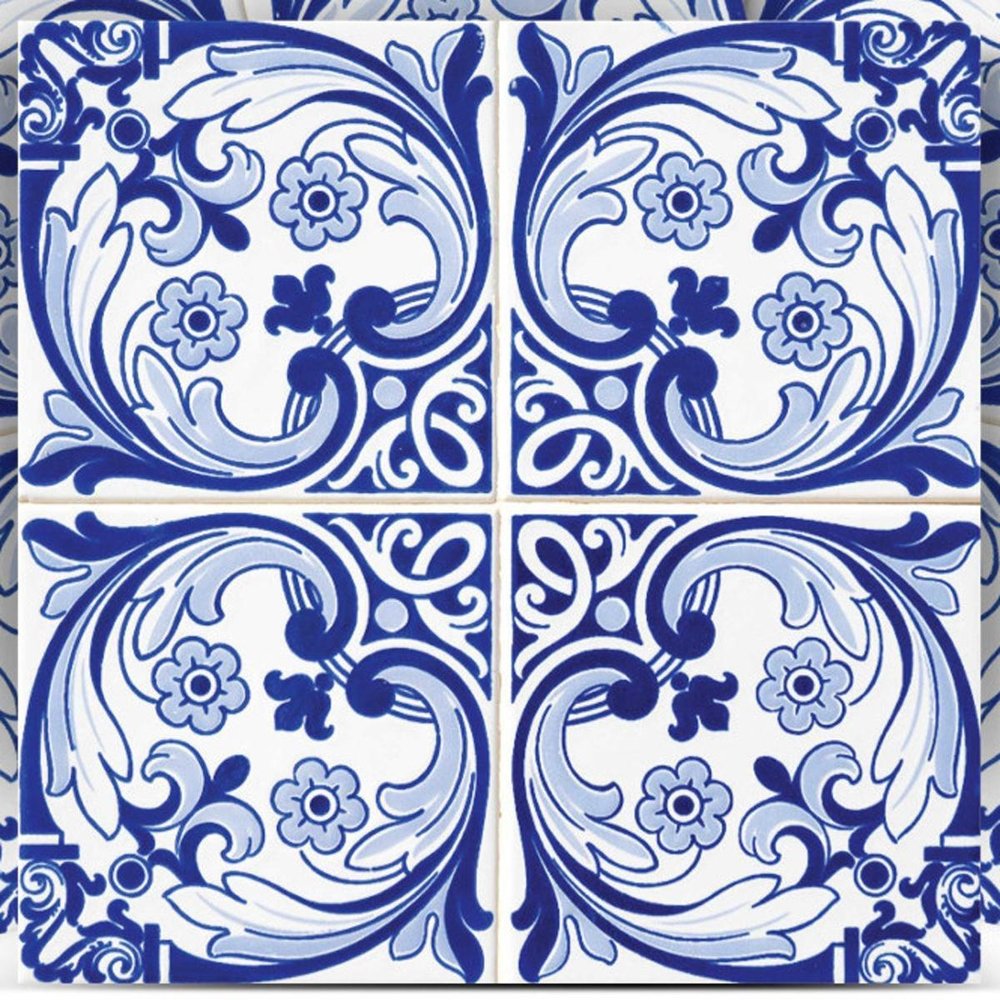 5" X 5" Blue Cloud Peel And Stick Removable Tiles