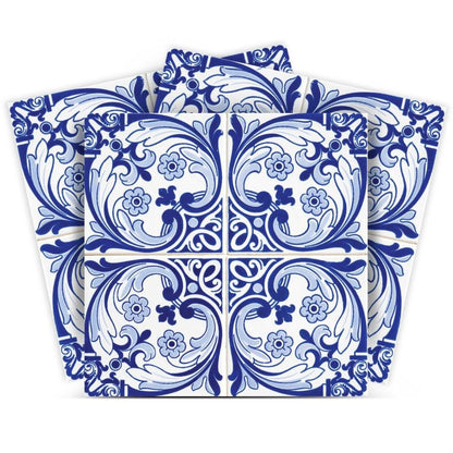 5" X 5" Blue Cloud Peel And Stick Removable Tiles