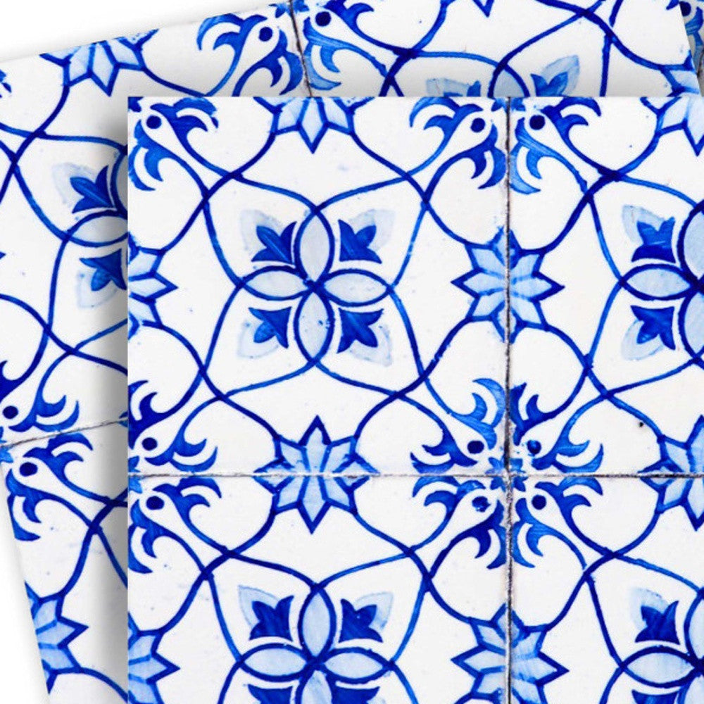 6" X 6" Blue Micro Peel And Stick Removable Tiles