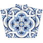 4" X 4" Blue Mia Peel And Stick Removable Tiles