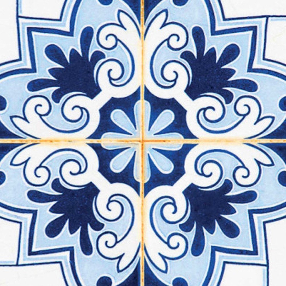 4" X 4" Blue Mia Peel And Stick Removable Tiles
