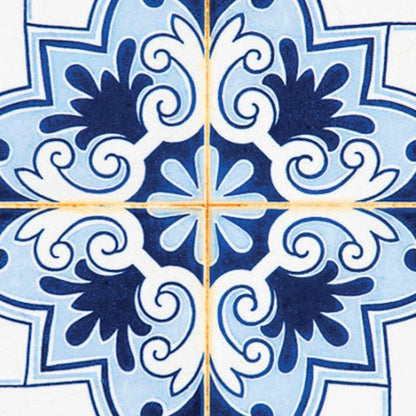 4" X 4" Blue Mia Peel And Stick Removable Tiles