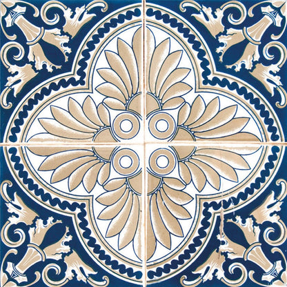 7" x 7" Blue Peel And Stick Removable Tiles