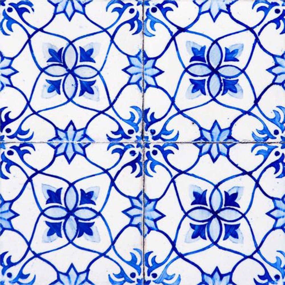 7" x 7" Blue Peel And Stick Removable Tiles