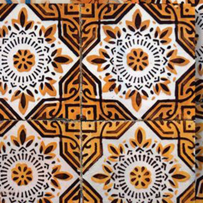 7" x 7" Brown Peel And Stick Removable Tiles