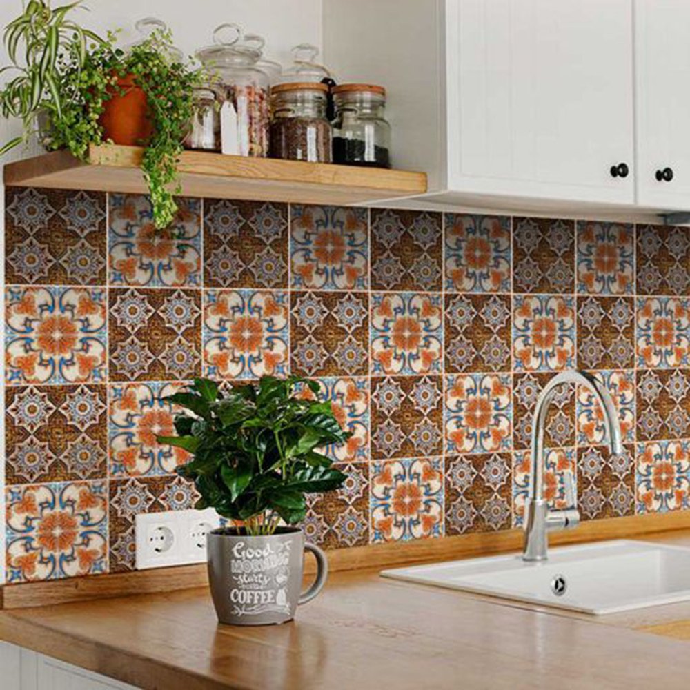 5" X 5" Bella Terra Peel And Stick Removable Tiles