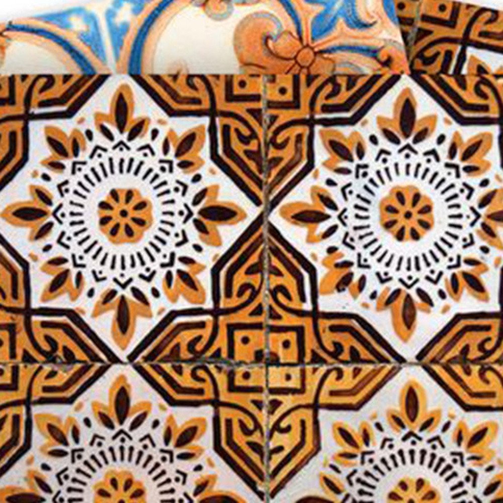 7" x 7" Brown Peel And Stick Removable Tiles