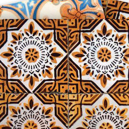 7" x 7" Brown Peel And Stick Removable Tiles
