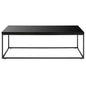 47" Black Wood And Metal Frame Coffee Table