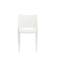 Set of Two White Heavy Duty Plastic Dining Side Chairs