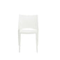 Set of Two White Heavy Duty Plastic Outdoor Stacking Dining Chairs