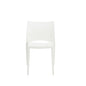 Set of Two White Heavy Duty Plastic Outdoor Stacking Dining Chairs