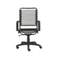 Black Swivel Adjustable Task Chair Bungee Back Steel Frame