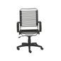 Black and Silver Adjustable Swivel Bungee Rolling Office Chair