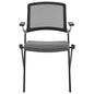 Set of Two Black Gray and Black Mesh Conference Office Chair