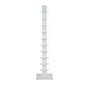 60" White Metal Ten Shelf Modern Tower Bookcase