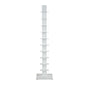 60" White Metal Ten Shelf Modern Tower Bookcase