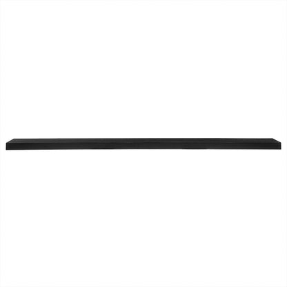 75" Black Wooden Wall Mounted Floating Shelf