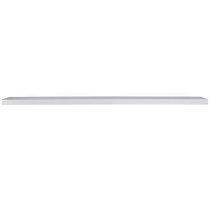 75" White Wooden Wall Mounted Floating Shelf