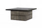 40" Brown Solid Wood Lift Top Pedestal Coffee Table
