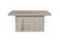 40" Ivory Solid Wood Lift Top Pedestal Coffee Table