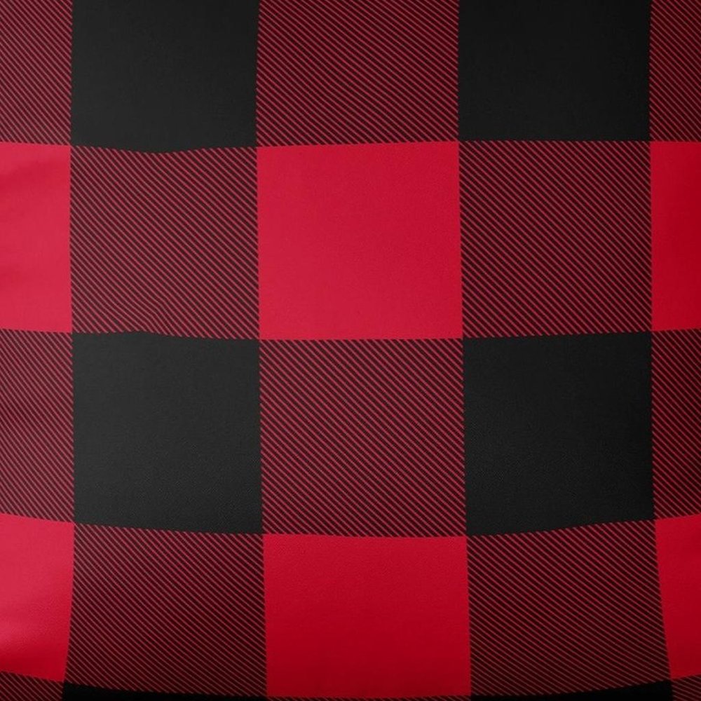 Red and Black Buffalo Plaid Throw Pillow