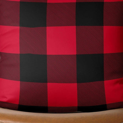 Red and Black Buffalo Plaid Throw Pillow