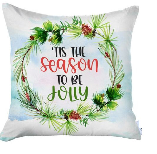 Set Of Two Multicolor Zippered Polyester Text Throw Pillow