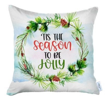 Set of 4 Tis the Season Christmas Throw Pillow Covers