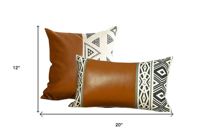 Set of 2 Brown Boho Chic Throw Pillow Covers