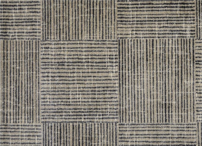 2' X 3' Modern Geo Lines in Squares Washable Floor Mat