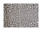 2' X 3' Gray And Ivory Animal Print Shag Area Rug