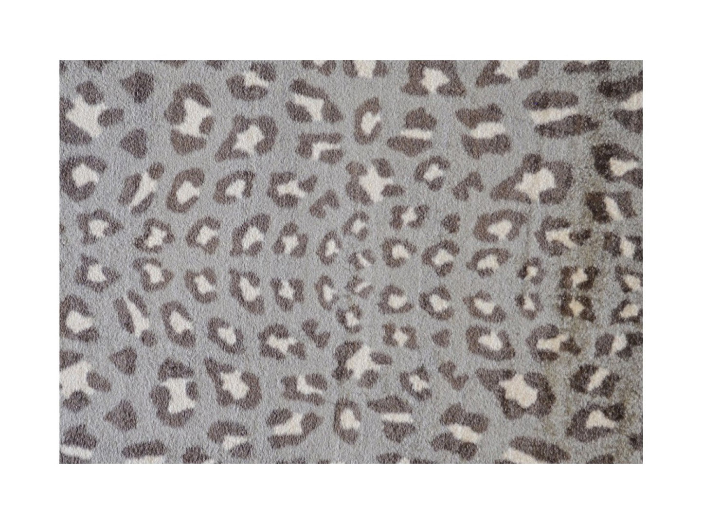 2' X 3' Gray and Brown Cheetah Washable Floor Mat