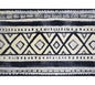 2' X 3' Black and Gray Modern Tribal Washable Floor Mat