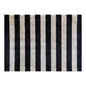 2' X 3' Black and Tan Wide Stripe Washable Floor Mat