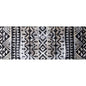 2' X 6' Black and Gray Aztec Washable Runner Rug